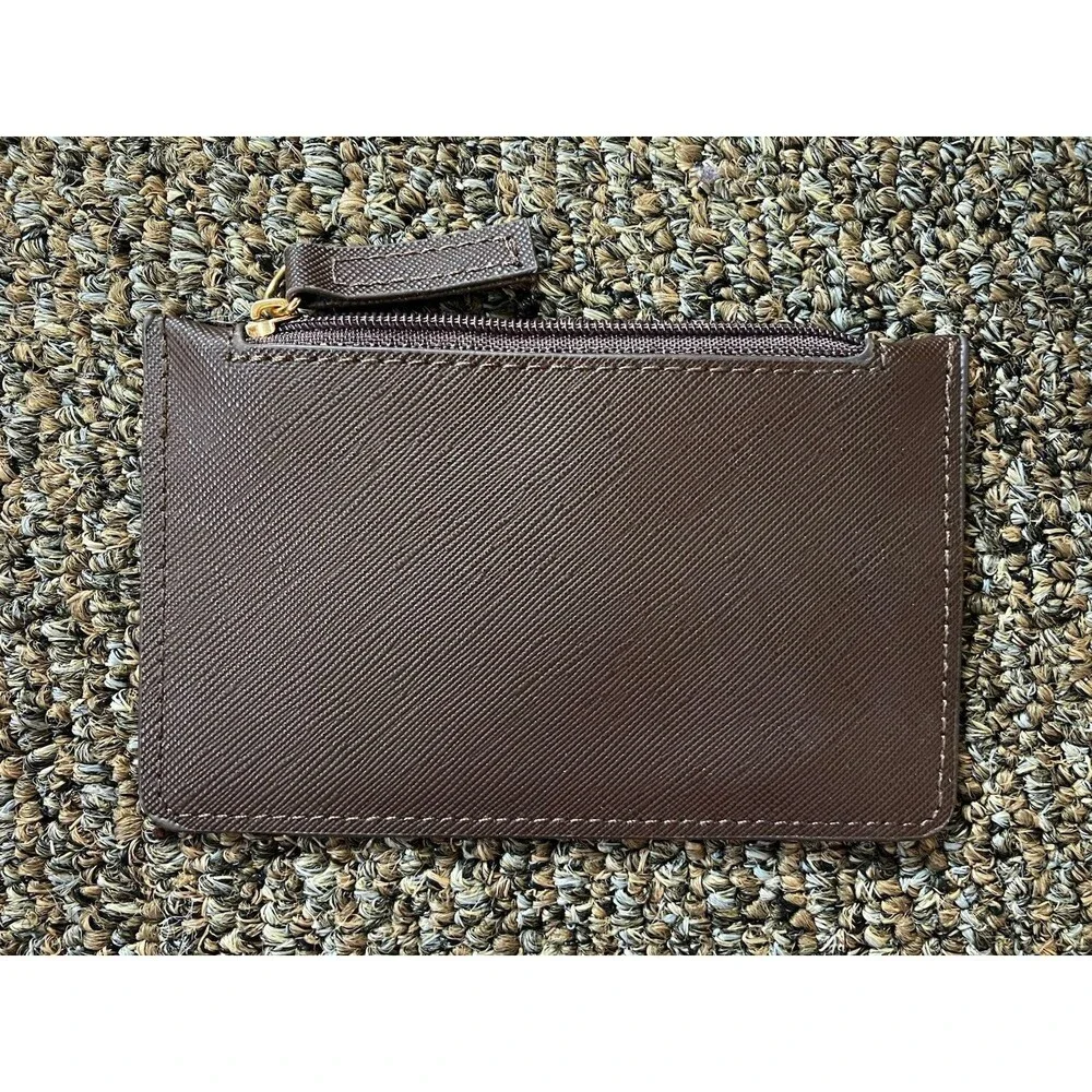 Tauck Brown Travel Coin Wallet Purse Recycled Material,